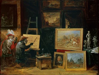 Le peintre singe, 1805